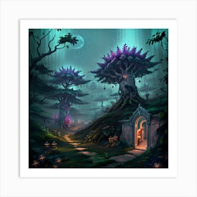 Forest In The Night Art Print