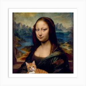 Mona Cat Art Print