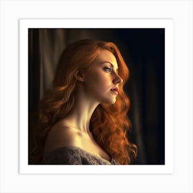 Red Haired Girl Art Print