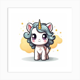 Cute Unicorn 222 Art Print