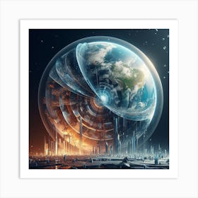 Futuristic Earth 5 Art Print