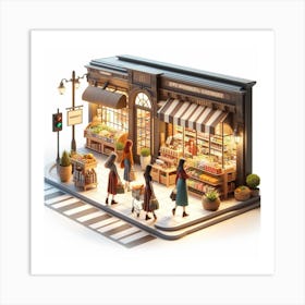 3d Model Of A Shop Art Print