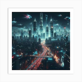 Futuristic City 29 Art Print