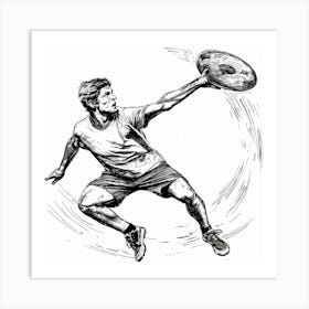 Frisbee Thrower 2 Art Print