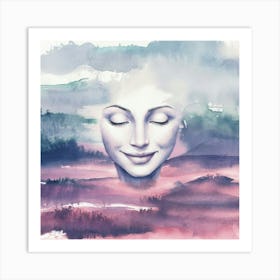 Watercolor Of A Woman 66 Art Print