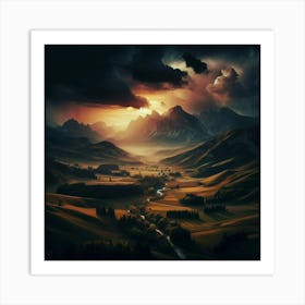 Landscape Stock Videos & Royalty-Free Footage 2 Art Print