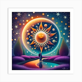 Sun And The Moon Art Print