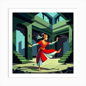 Indian Dancer Art Print