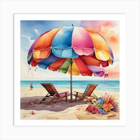 Colors Of The Beach Art Print 2 Art Print