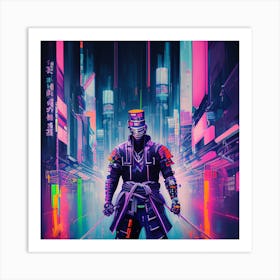 Cyberpunk Samurai Art Print