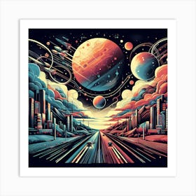 Space City 4 Art Print