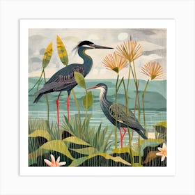 Bird In Nature Green Heron 2 Art Print