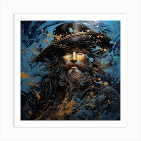 Pirate In The Water Art Print