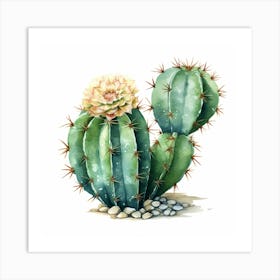 Watercolor Cactus 12 Art Print