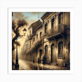 Old Town Street Art Print Art Print