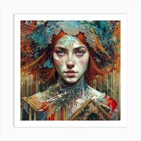 Woman With Red Hair Art Print