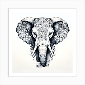 Elephant Series Artjuice By Csaba Fikker 014 Art Print