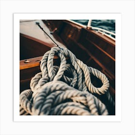 Ropes On A Boat Art Print