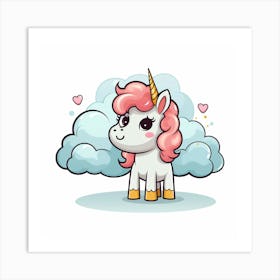 Cute Unicorn 806 Art Print