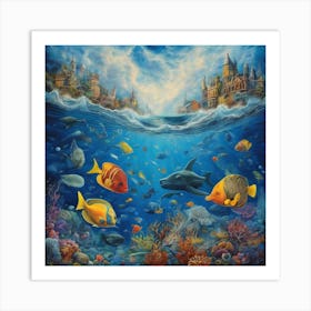 Underwater City Art Print