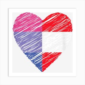 Lgbtq Austria Bi Pride Heart For Bi Bisexual Love Lgbt Art Print