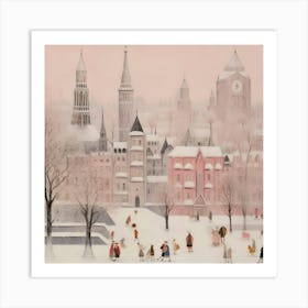 City In The Snow Art Print