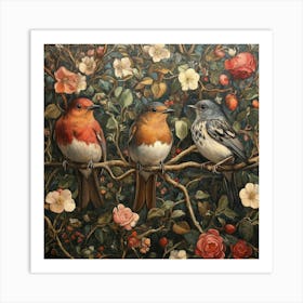 Birds On A Branch Art 6 Art Print