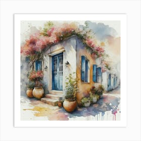 Greek Old House Art Print