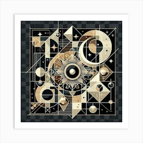 Geometric Abstract Painting Art Print