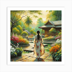 Into the Garden Acrylic Paint Art Print