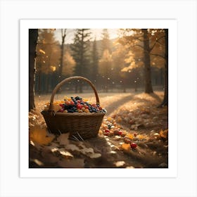 Basket Of Berries Art Print