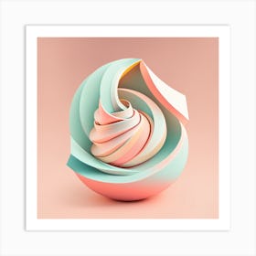 3d Ice Cream Art Print