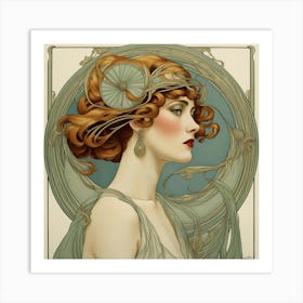 Nouveau Woman Art Print