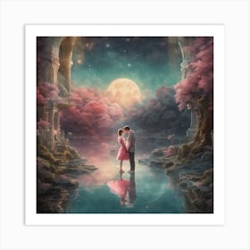 Moonlight Kiss Art Print