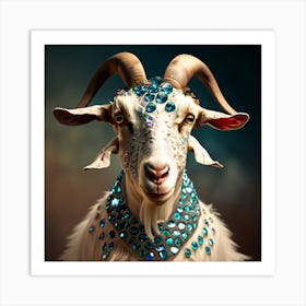 Goat With Jewels 1 Art Print