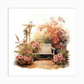 Garden Bench 1 Art Print