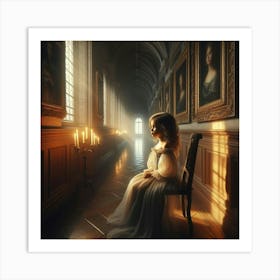 Child Wating In The Hall 1 Art Print