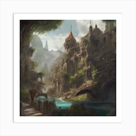 Fantasy City 76 Art Print