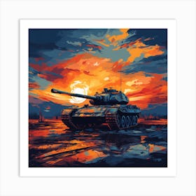 Sunset Tank Art Print