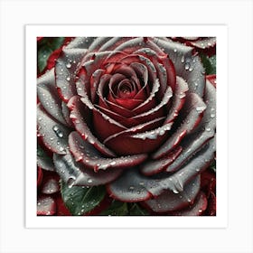 Rose In The Rain Art Print