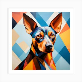 Abstract modernist Pinscher Art Print