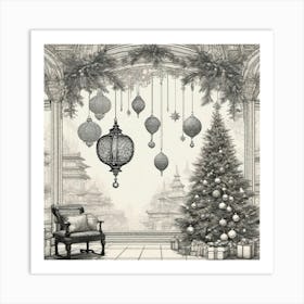 Christmas Room 1 Art Print