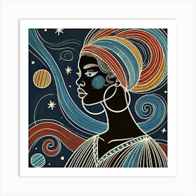 Astrivelle Celestial Portrait Art Print