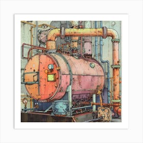 Steam Boiler Art Print