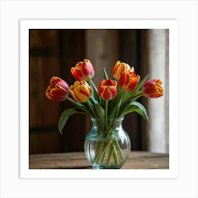 Tulips In A Vase 1 Art Print