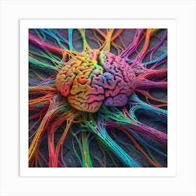 Colorful Brain 41 Art Print