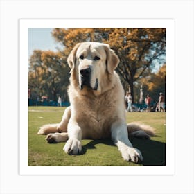 Portrait Of A Large Dog Art Print