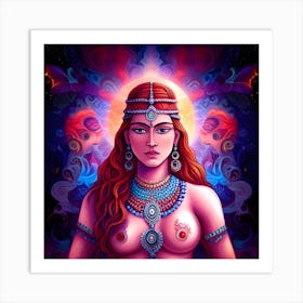 Psychedelic Goddess Art Print