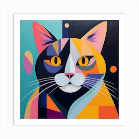 Abstract Cat 1 Art Print