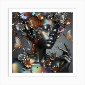 Holographic Woman 3 Art Print